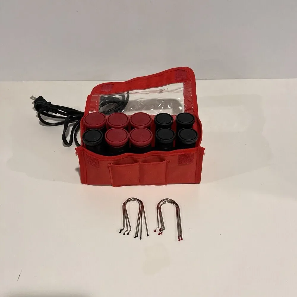 Remington H-1015 Ceramic Compact, 1-1 1/4 Inch, Red Hot Rollers, Red